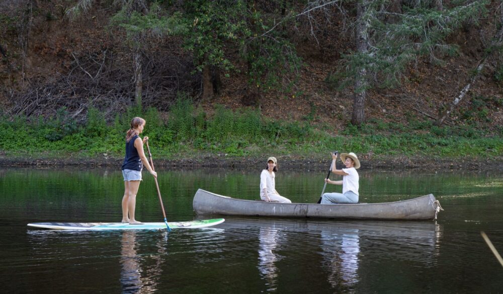 Kayaking and paddleboarding at NewTree Ranch